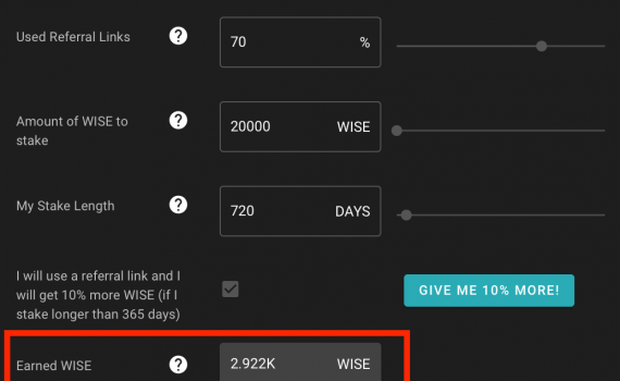 WISE staken 2 jaar